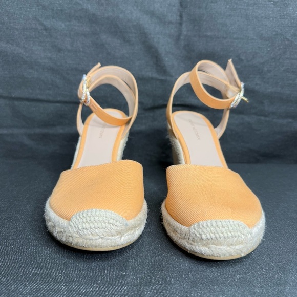 Stuart Weitzman - Orange Espadrille Crystal Strap Wedges - Size US 8.5 - Picture 4 of 11